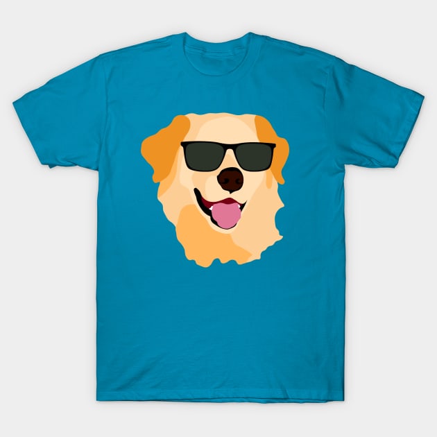 Golden Retriever with Sunglasses T-Shirt by Lemon Pie Print Shop